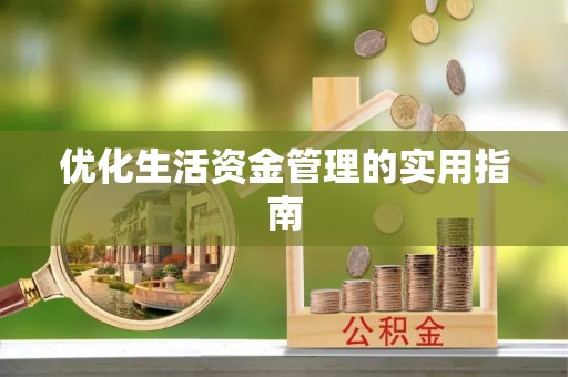 怀化优化生活资金管理的实用指南