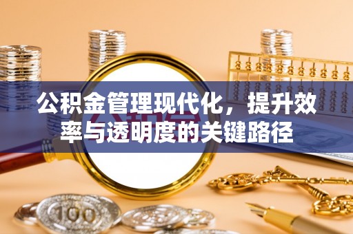 怀化公积金管理现代化，提升效率与透明度的关键路径